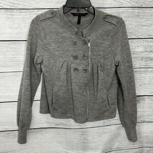 BCBG merino wool sweater jacket